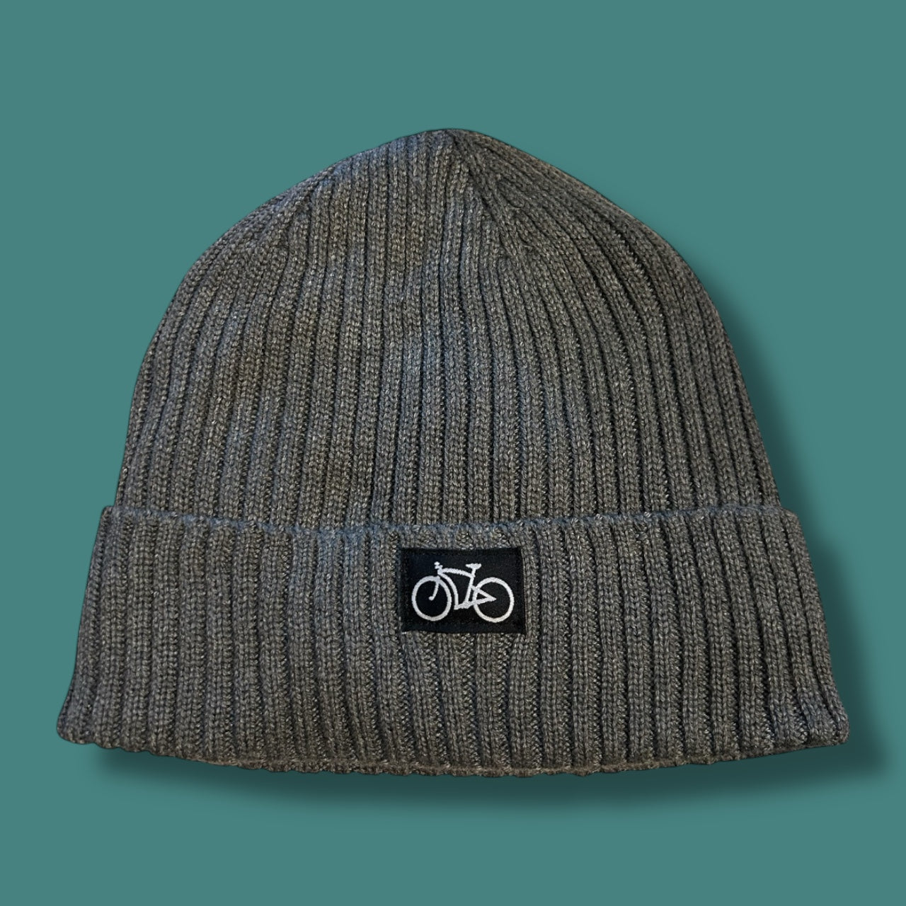Pops Cycles Gray Ribbed Beanie