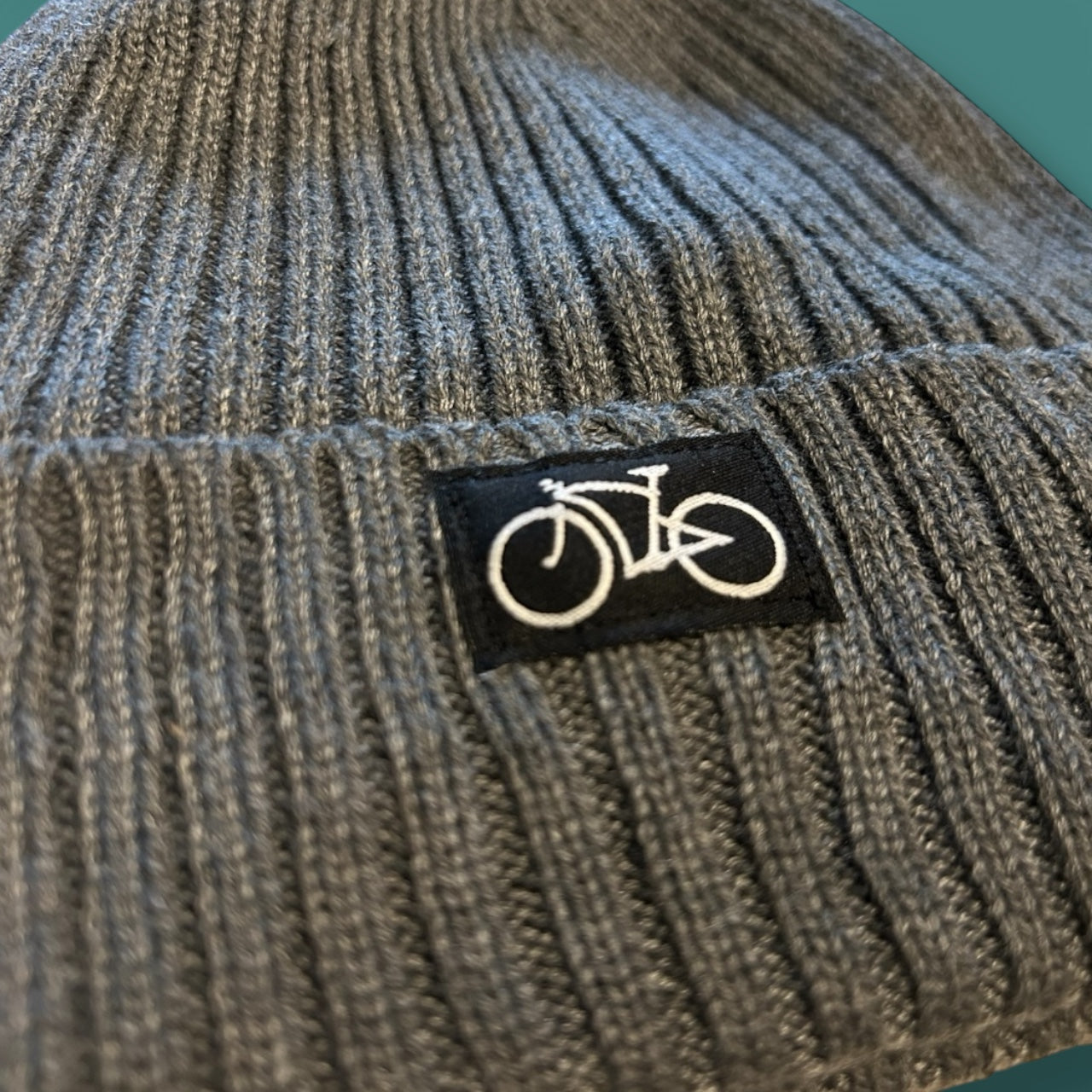 Pops Cycles Gray Ribbed Beanie