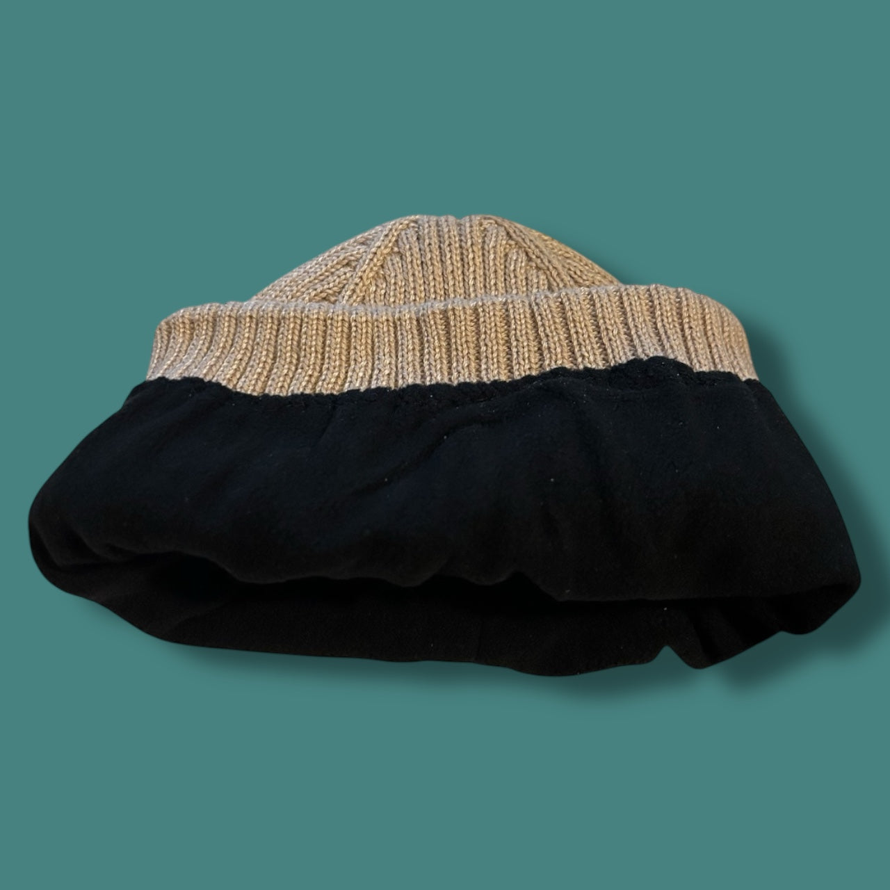 Pops Cycles Beige Ribbed Beanie